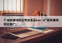 广州关键词优化专业乐云seo（广州关键词优化推广）