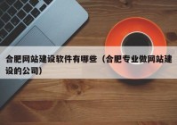 合肥网站建设软件有哪些（合肥专业做网站建设的公司）