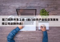 厦门软件开发工资（厦门软件产业投资发展有限公司薪酬待遇）