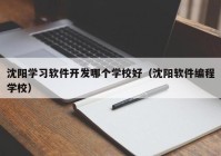 沈阳学习软件开发哪个学校好（沈阳软件编程学校）