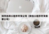 如何选择小程序开发公司（微信小程序开发需要公司）