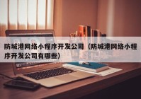 防城港网络小程序开发公司（防城港网络小程序开发公司有哪些）