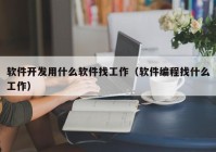 软件开发用什么软件找工作（软件编程找什么工作）