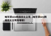 哈尔滨seo网络优化公司（哈尔滨seo网络优化公司有哪些）