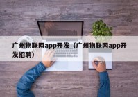 广州物联网app开发（广州物联网app开发招聘）