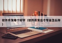 软件开发哪个好学（软件开发这个专业怎么样）