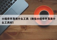 小程序开发用什么工具（微信小程序开发用什么工具好）