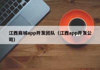 江西商城app开发团队（江西app开发公司）