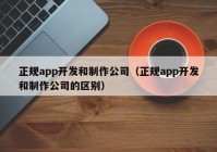 正规app开发和制作公司（正规app开发和制作公司的区别）