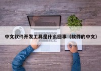 中文软件开发工具是什么回事（软件的中文）