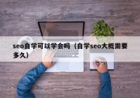 seo自学可以学会吗（自学seo大概需要多久）