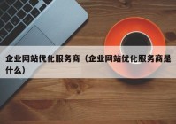 企业网站优化服务商（企业网站优化服务商是什么）