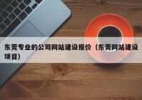 东莞专业的公司网站建设报价（东莞网站建设项目）