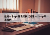 组建一个app开发团队（组建一个app开发团队）