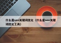 什么是seo关键词优化（什么是seo关键词优化工具）