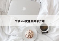 宁波seo优化的简单介绍