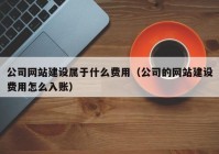 公司网站建设属于什么费用（公司的网站建设费用怎么入账）