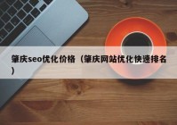 肇庆seo优化价格（肇庆网站优化快速排名）