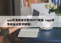 app开发商业计划书PPT模版（app开发商业计划书模板）